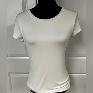 Express Scoop Neck Fitted Tee Top
